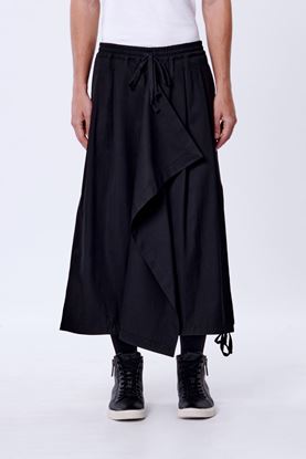 Picture of Black Wide Leg Flared Trousers