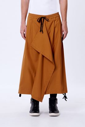 Picture of Brown Wide Leg Flared Trousers