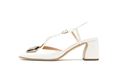 Picture of White Leather Buckle Sandals 