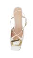 Picture of White Leather Buckle Sandals 