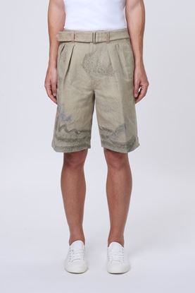 Picture of Jacquard Belted Wide Shorts
