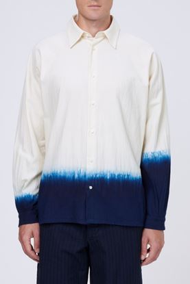 Picture of Long Sleeve Shirt With Hand Dyed With Natural Indigo