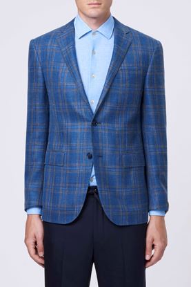 Picture of Single-Breasted Plaid Blazer